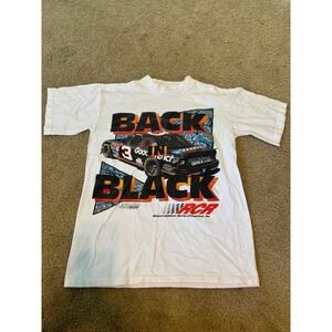 Vintage 1993 Dale Earnhardt #3 Back In Black Nascar T-shirt Size m Made In USA‎